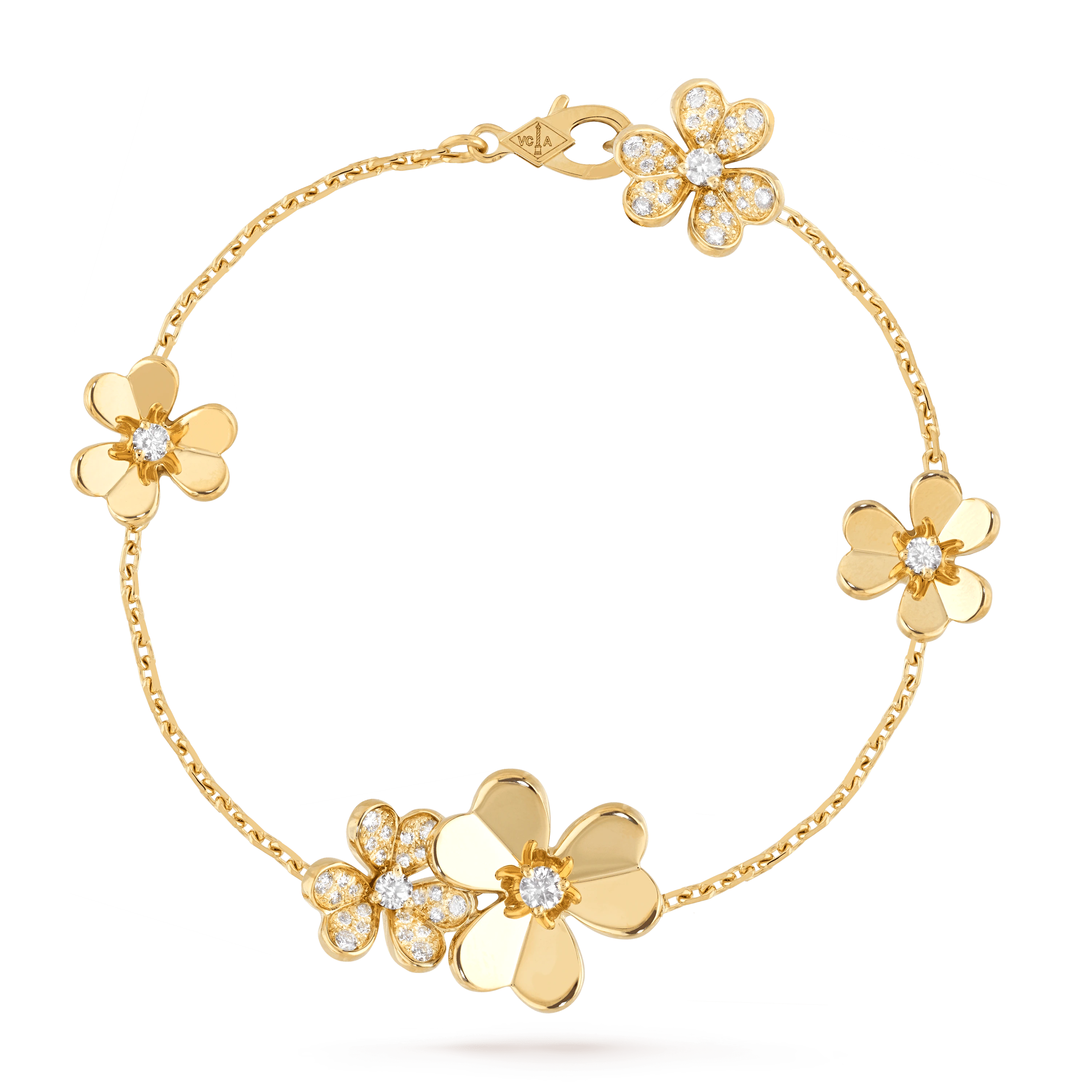 Aura FRIVOLE GOLD 5 FLOWERS ARMBAND