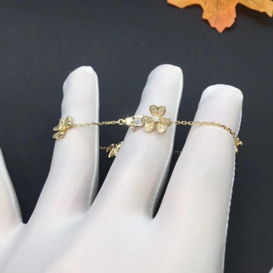 Aura FRIVOLE GOLD 5 FLOWERS BRACELET