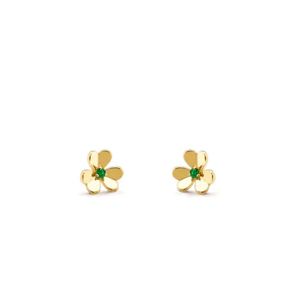 Aura FRIVOLE  FLOWER MALACHITE EARRINGS