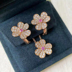 Aura FRIVOLE ROSE GOLD FLOWER DIAMOND NECKLACE