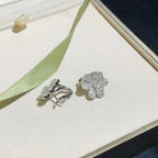 Aura FRIVOLE SILVER FLOWER DIAMOND EARRINGS