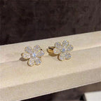 Aura FRIVOLE GOLD FLOWER DIAMOND EARRINGS