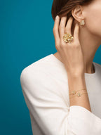 Aura FRIVOLE GOLD FLOWER DIAMOND EARRINGS