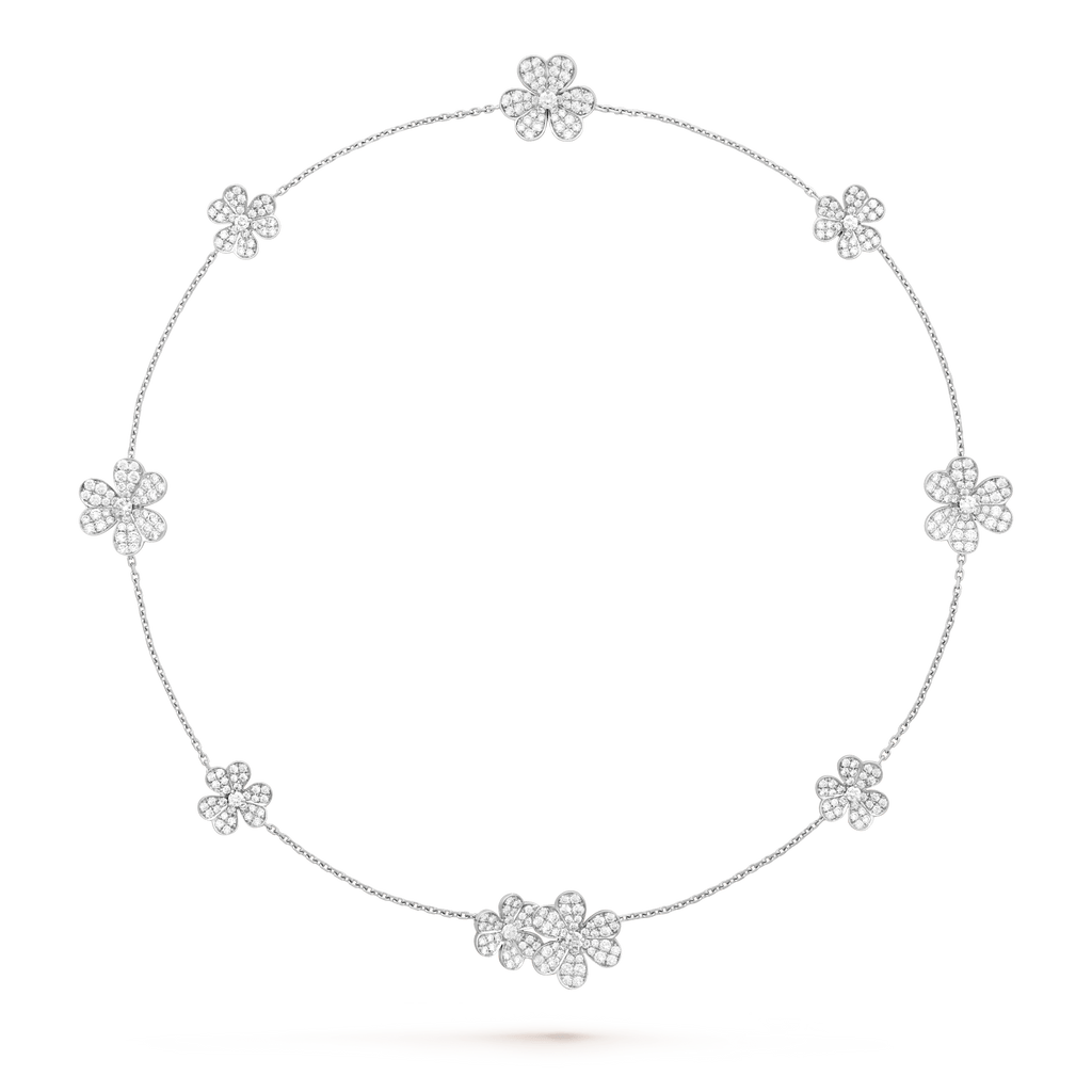 Aura FRIVOLE SILVER 9 FLOWERS NECKLACE
