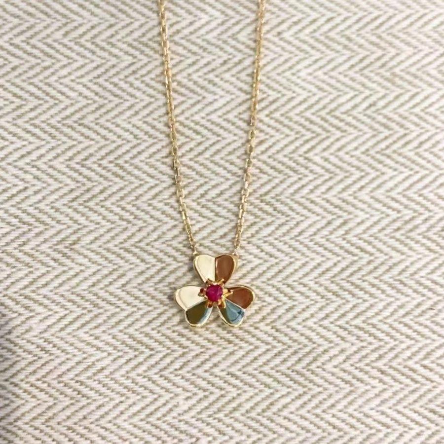 Aura FRIVOLE GOLD BLUMENHALSKETTE