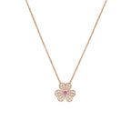 Aura FRIVOLE ROSE GOLD FLOWER DIAMOND NECKLACE