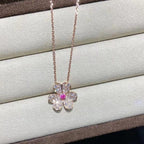 Aura FRIVOLE ROSE GOLD FLOWER DIAMOND NECKLACE