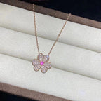 Aura FRIVOLE ROSE GOLD FLOWER DIAMOND NECKLACE