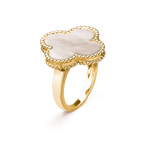 Aura CLOVER WHITE MOP RING