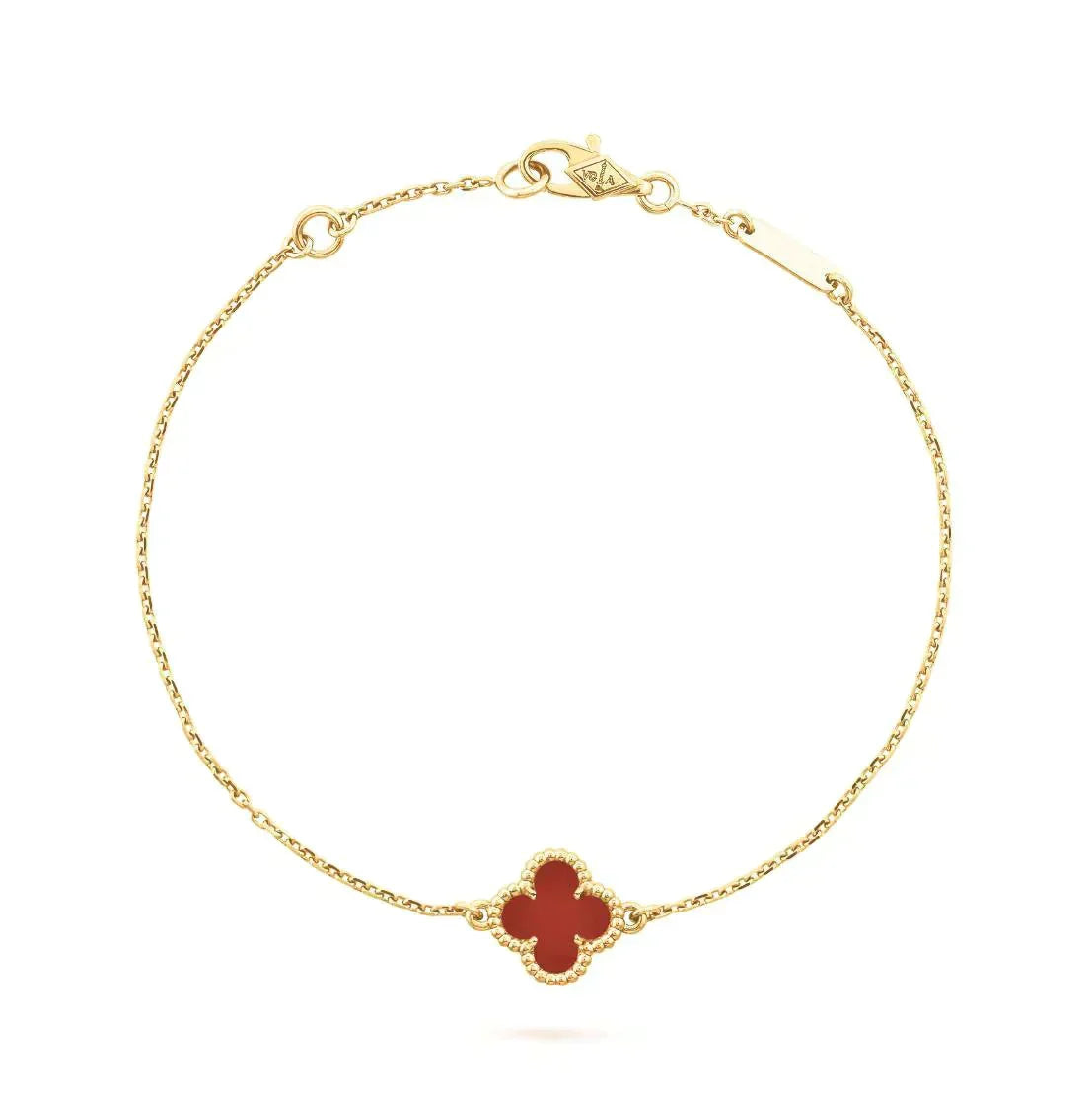 Aura CLOVER  CARNELIAN SINGLE FLOWER BRACELET