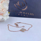 Aura CLOVER WHITE MOP SINGLE FLOWER BRACELET