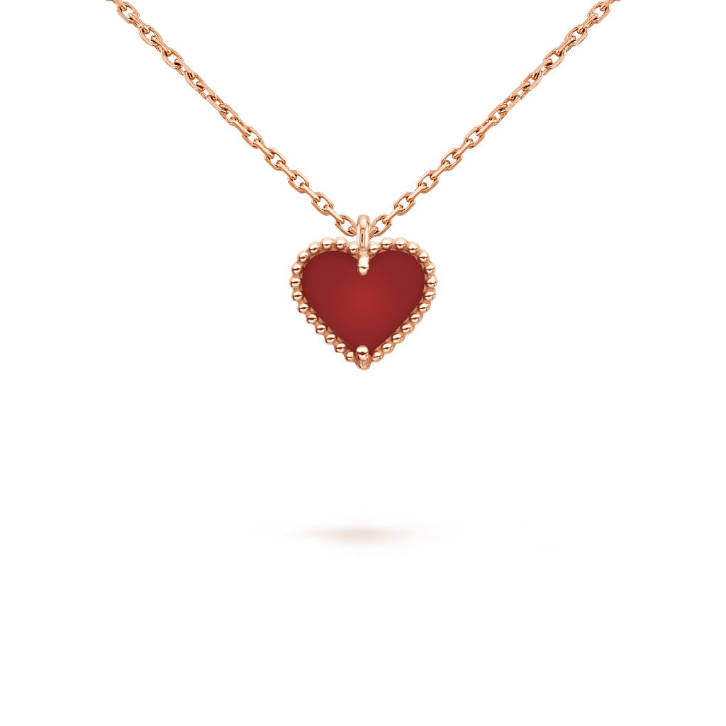 Aura SWEET CLOVER KARNEOL HERZ KETTE