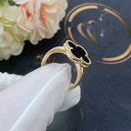Aura CLOVER ONYX RING