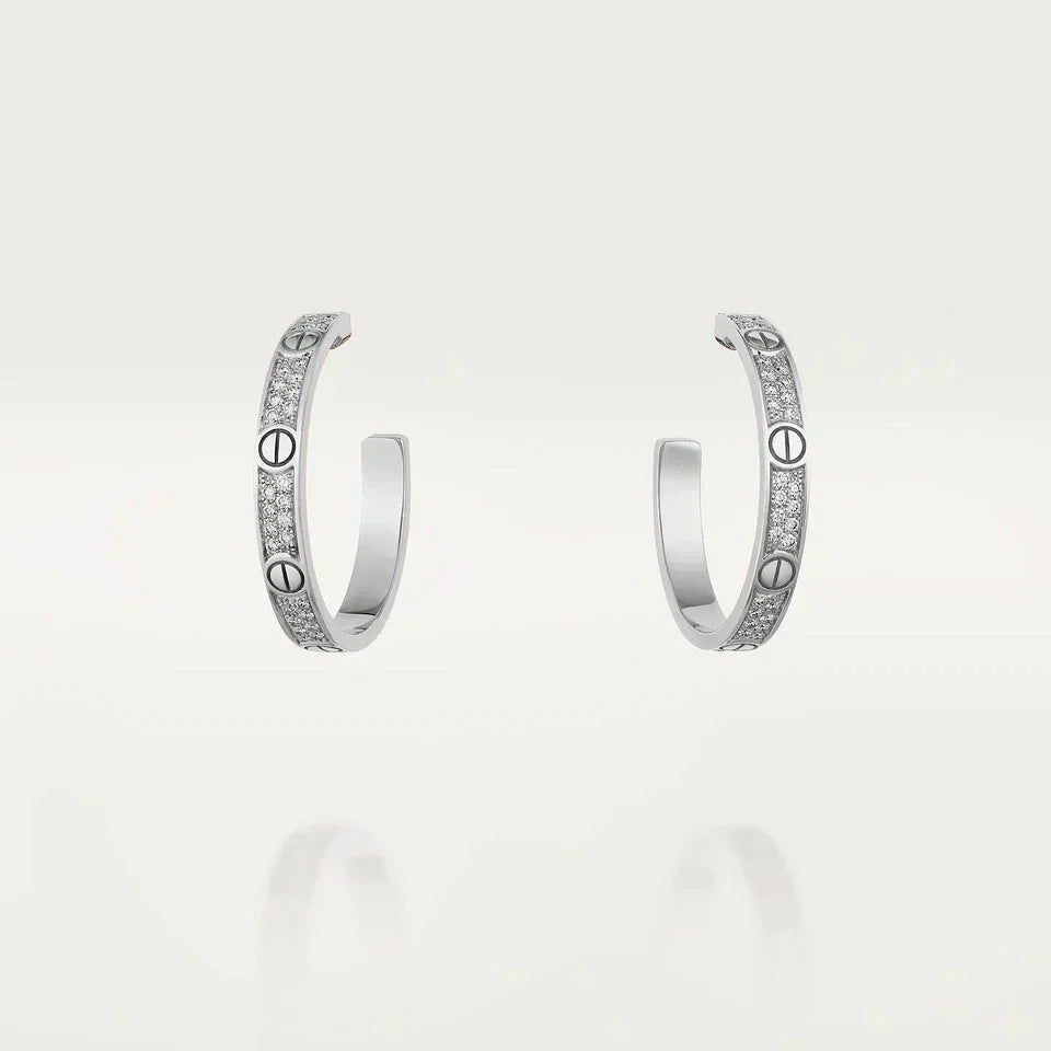 Aura LOVE DIAMOND SILBERNE CREOLEN