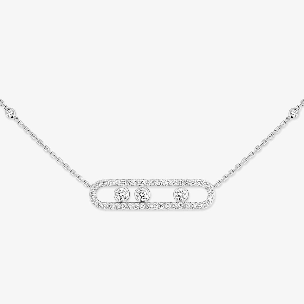 [Aura ]  Pave_ Roségold Diamant Halskette