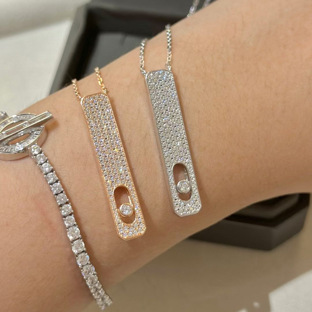 [Aura ] MY FIRST DIAMOND PAVED NECKLACE