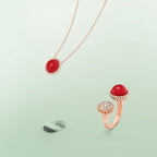 Aura PERLEE COULEURS DIAMOND ROSÉGOLD ZWISCHEN DEN FINGERN RING
