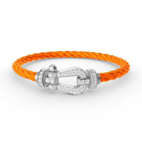 Aura FORCE LARGE HORSESHOE FULL DIAMOND BRACELET SILVER