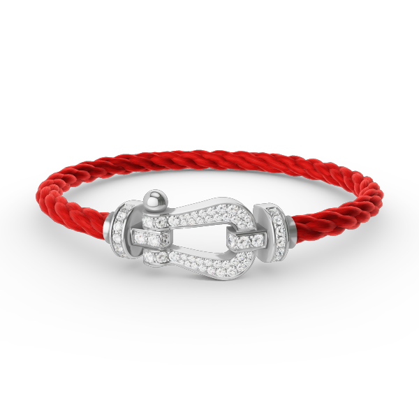 Aura FORCE LARGE HORSESHOE FULL DIAMOND BRACELET SILVER