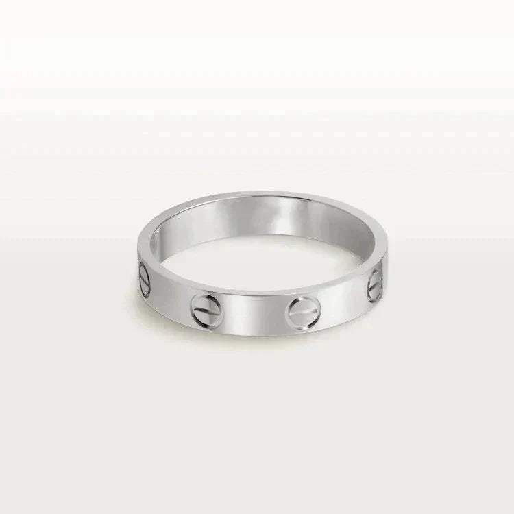 Aura LOVE RING 4MM 1 DIAMANT SILBER