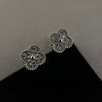 Aura CLOVER MINI DIAMOND STUD EARRINGS